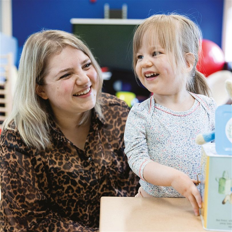 An image of children receiving much needed support