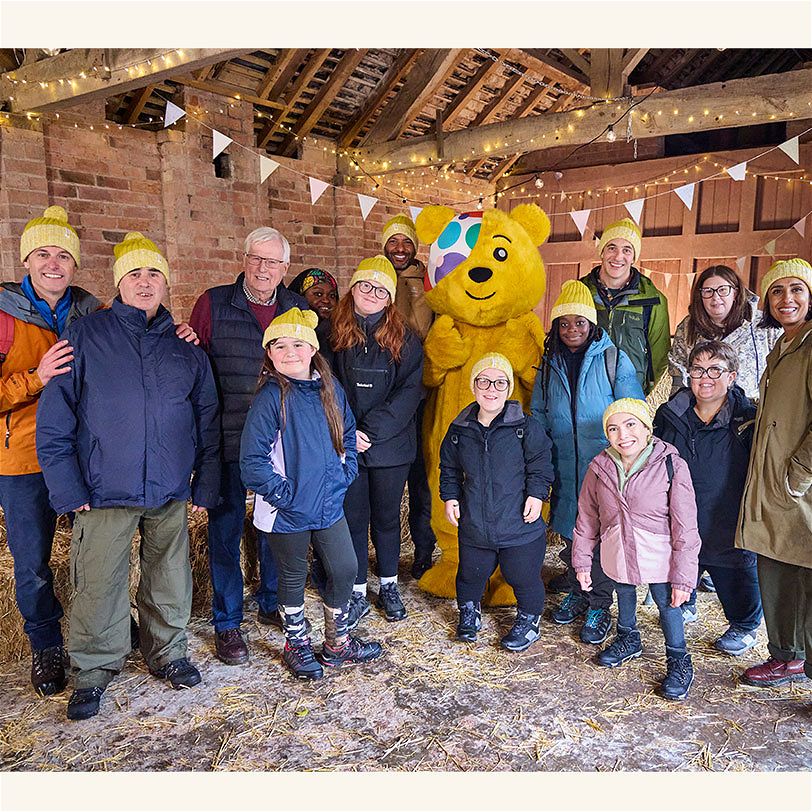 An image of children receiving much needed support